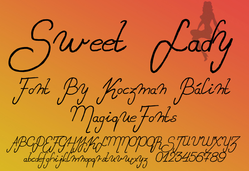 Sweet Lady Czcionka