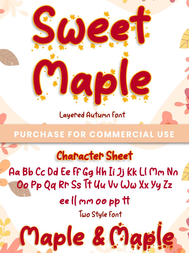 Sweet Maple Czcionka