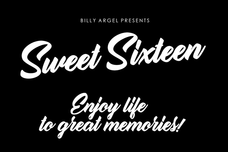 Sweet Sixteen Schriftart