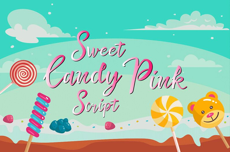 SweetCandyPinkScriptDemo font