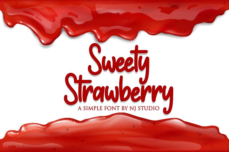 Sweety Strawberry Czcionka