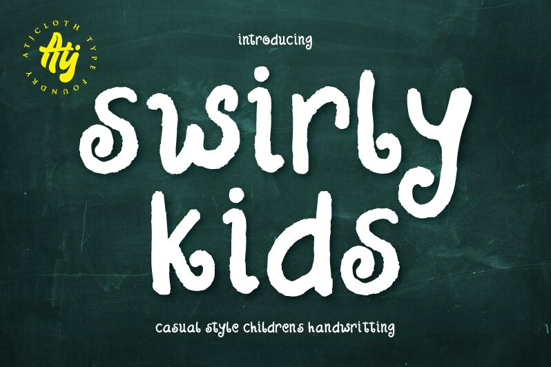 swirly kids Schriftart
