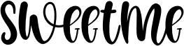 Preview of the Sweetme font