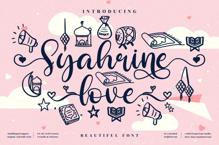 Syahrine love Czcionka
