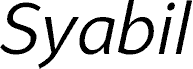 Syabil Trial Italic fonte