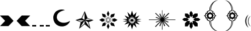 Preview of the SYMBOLS A font