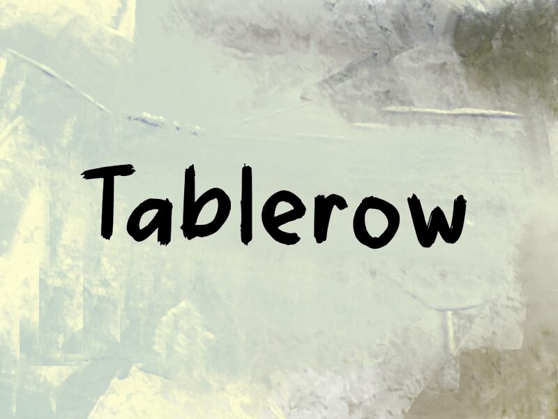 Tablerow Druh písma