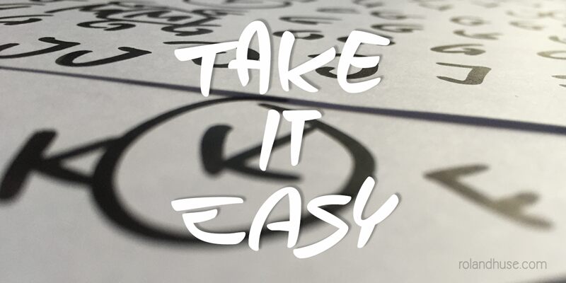 Take it Easy Schriftart