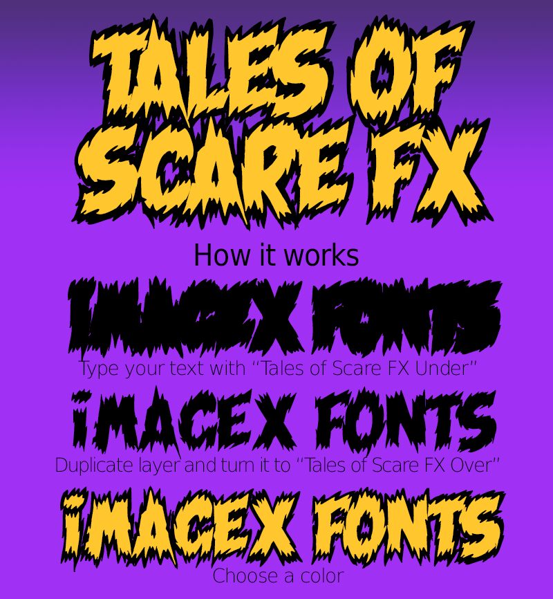 Tales of Scare FX Czcionka