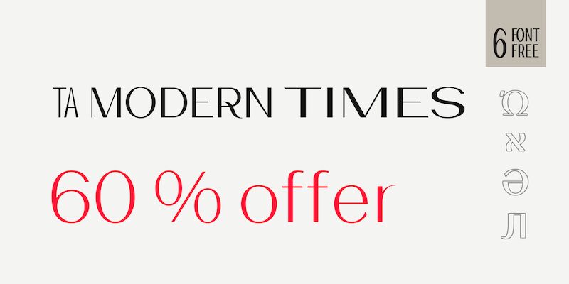 TA Modern Times Schriftart