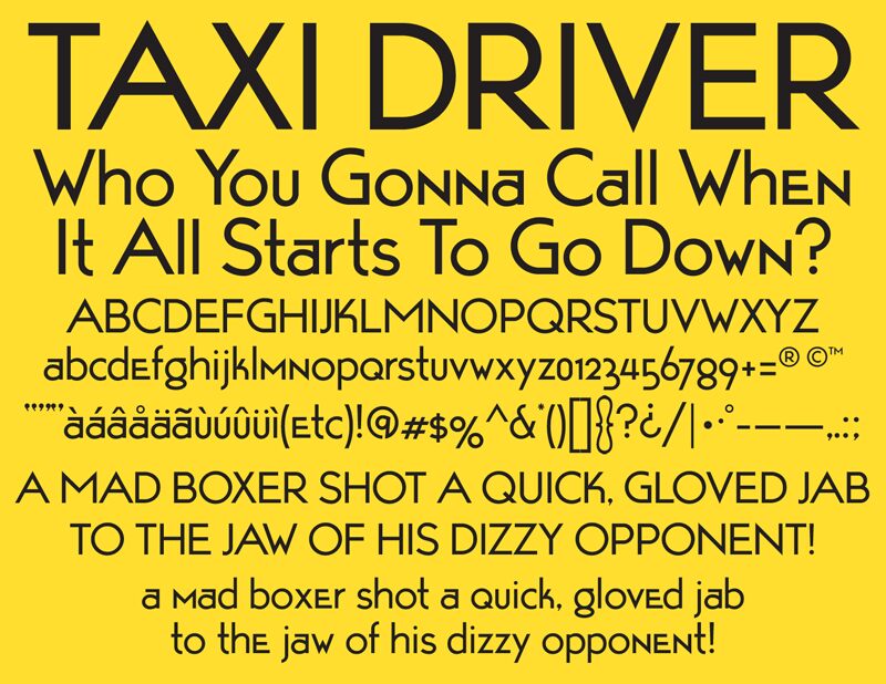 TaxiDriver フォント