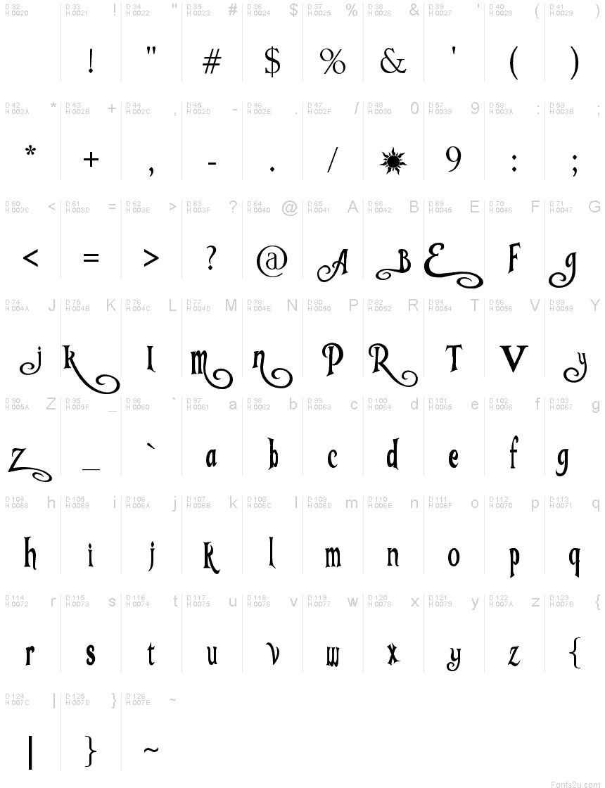 Tangled Font