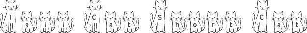 Tall Cat Short Cat carattere