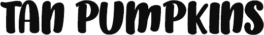 Preview of the TAN PUMPKINS PERSONAL USE font