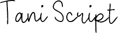 Tani Script carattere