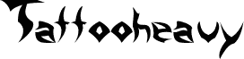 Preview of the Tattooheavy font