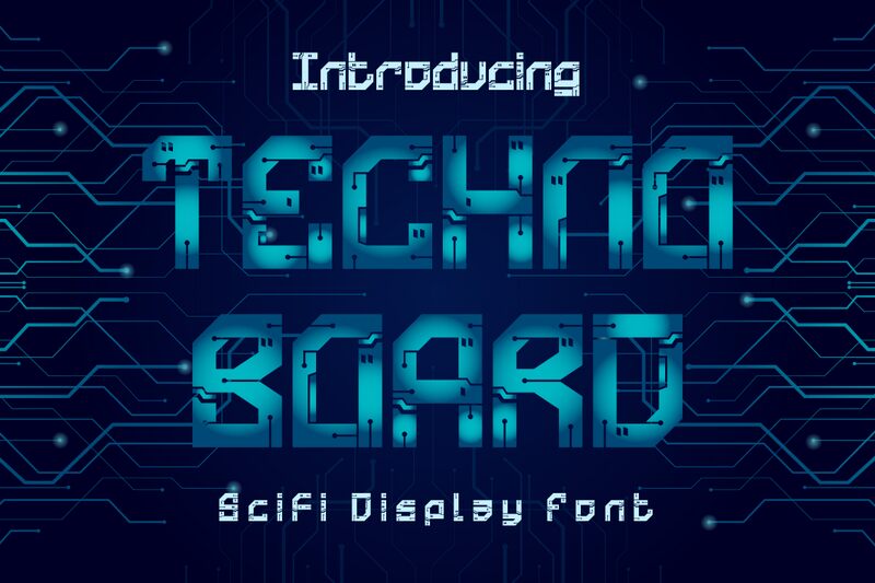 Techno Board Schriftart