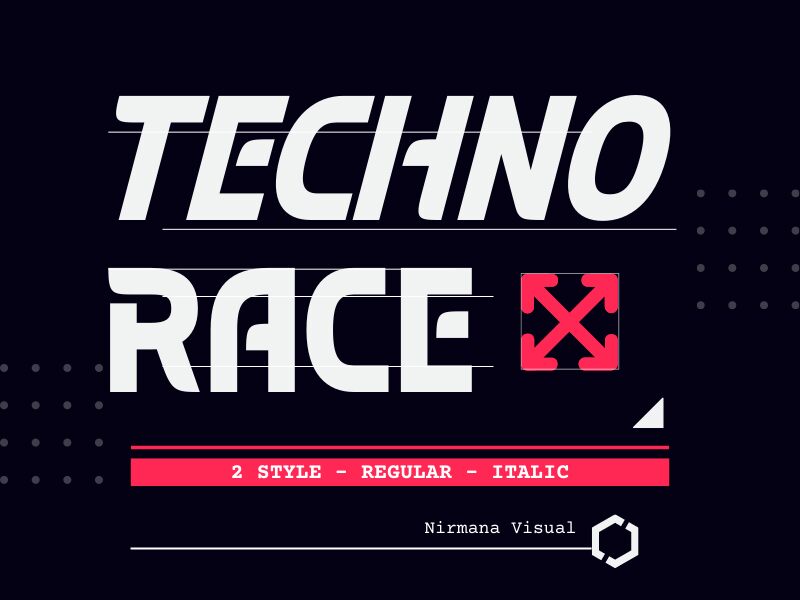 Techno Race Schriftart