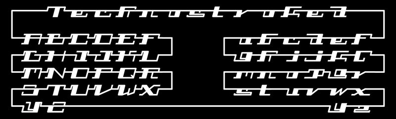 Technostroked Schriftart