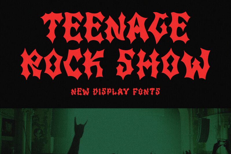 Teenage Rock Show Czcionka