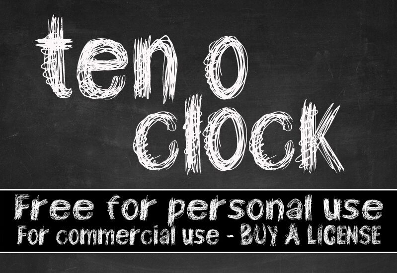 TEN O CLOCK Carattere