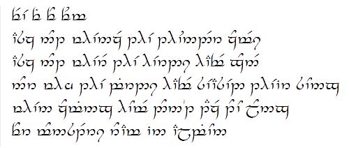 Tengwar Feanor Czcionka