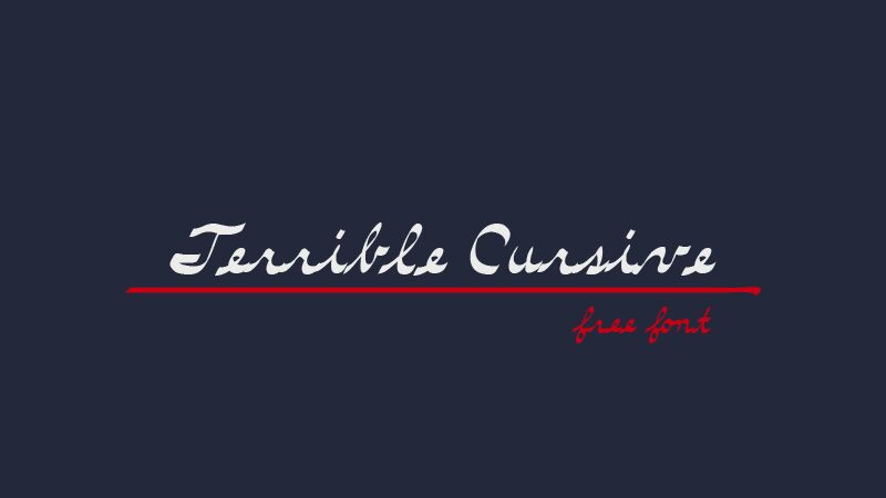 Terrible Cursive Czcionka