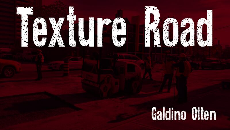 Texture Road Regular — Prezentace písma