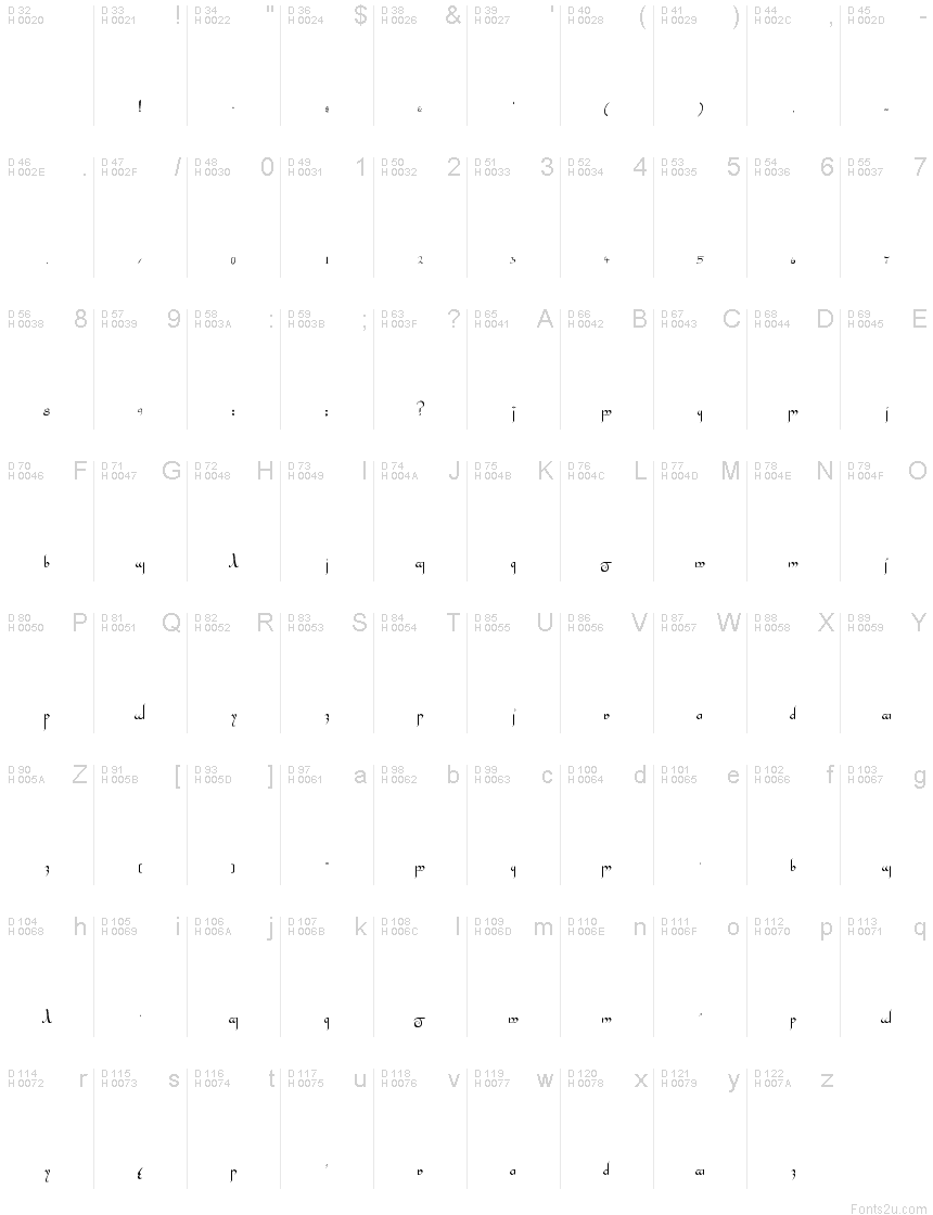 Tengwar Gandalf Medium fonte