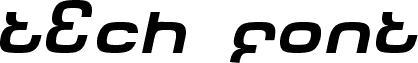 Tech Font Italic