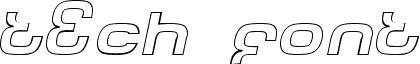 Tech Font Outline Italic