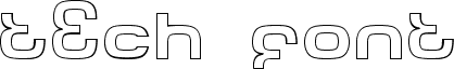 Tech Font Outline