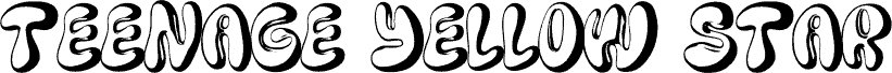 Preview of the TeenageYellowStar-SVG font
