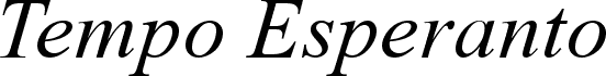 Tempo Esperanto Kursiva