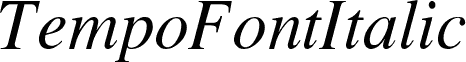 TempoFontItalic