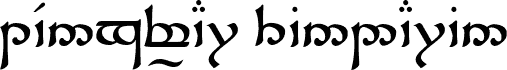 Tengwar Sindarin (eská sada)