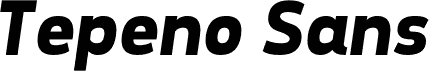Tepeno Sans Bold Italic
