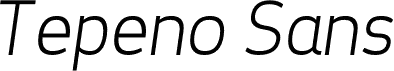 Tepeno Sans Light Italic