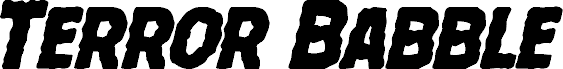 Podgląd czcionki Terror Babble Bold Italic