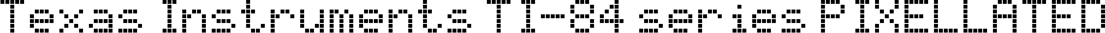 Texas Instruments TI-84 series PIXELLATED Regular