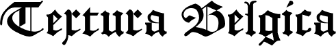 Preview of the Textura Belgica font