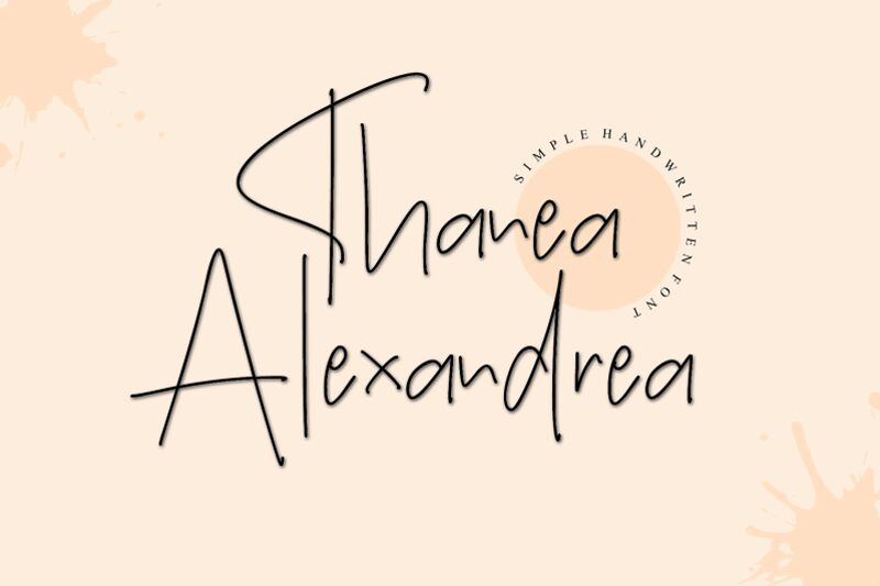 Thanea Alexandrea Schriftart