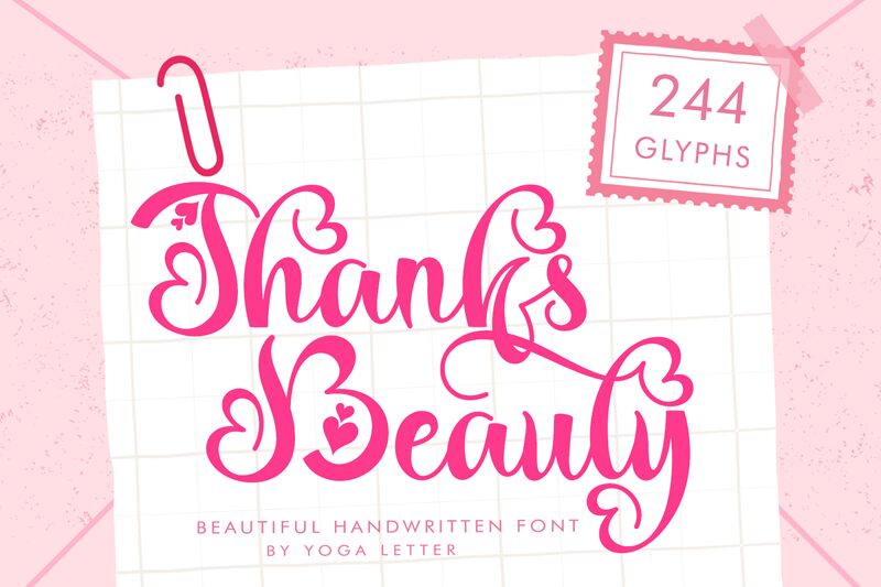 Thanks Beauty Font