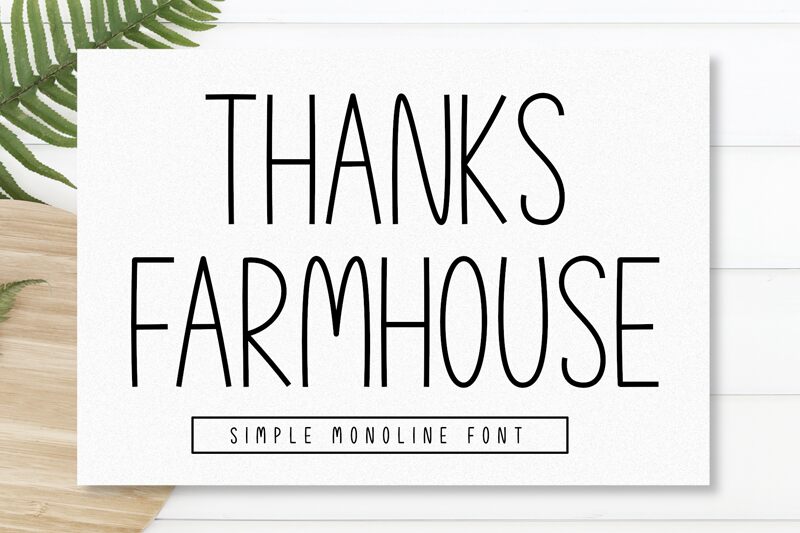 Thanks Farmhouse Czcionka