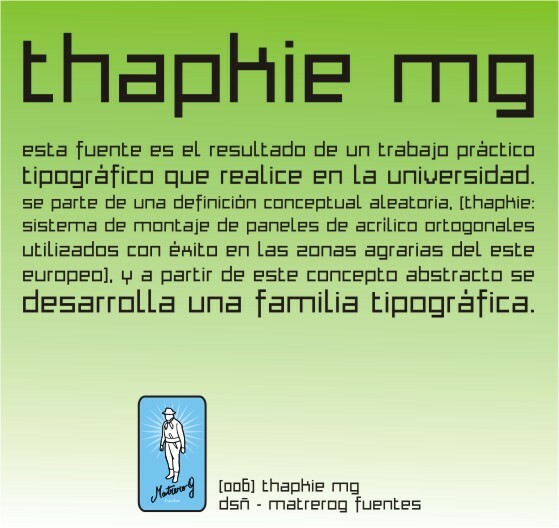 Thapkie MG Czcionka