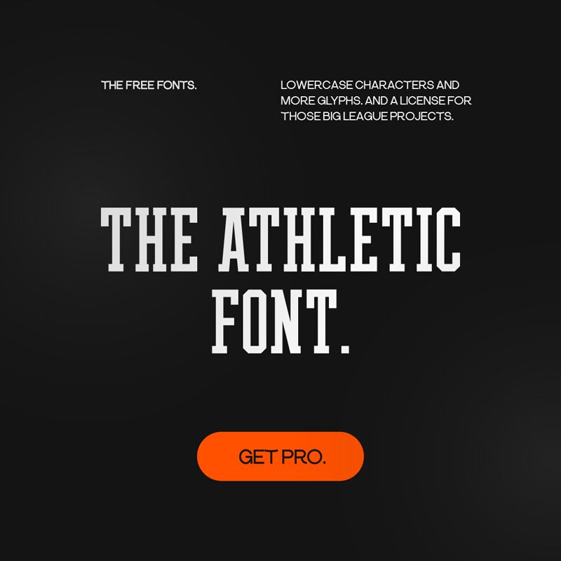 THE ATHLETIC FONT FREE font