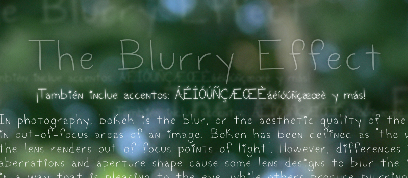 The Blurry Effect Druh písma
