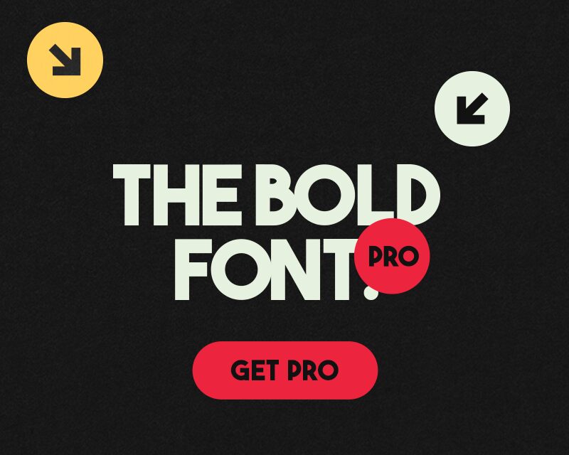 THE BOLD FONT Schriftart