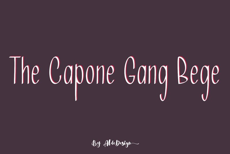 The Capone Gang Bege 字体