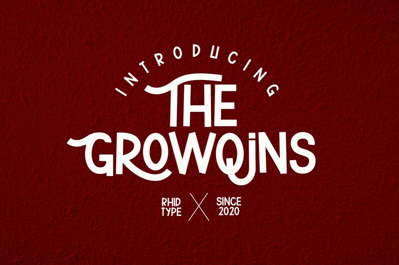 The Growqins Schriftart